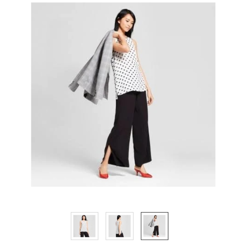 BOGO Who What Wear Black Polka Dot Tank